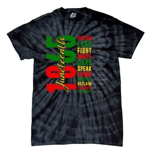 Juneteenth Dream Like Leaders Black History Tie-Dye T-Shirt