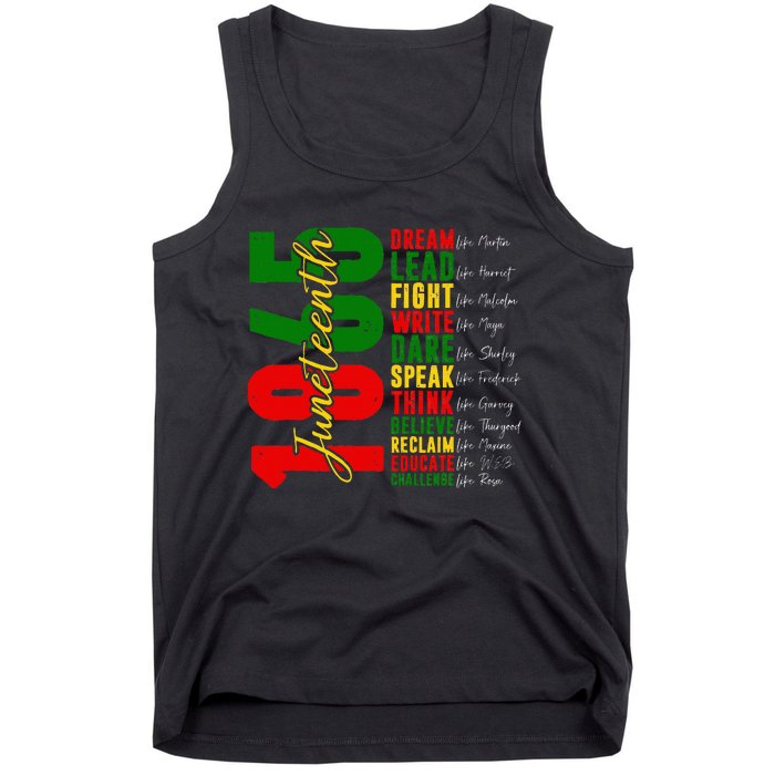 Juneteenth Dream Like Leaders Black History Tank Top