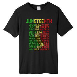 Juneteenth Dream Like Leaders Black Women Tall Fusion ChromaSoft Performance T-Shirt