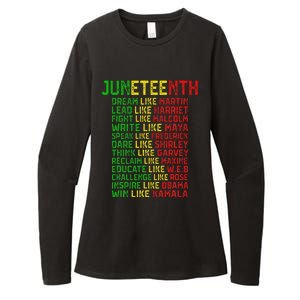 Juneteenth Dream Like Leaders Black Women Womens CVC Long Sleeve Shirt