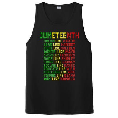 Juneteenth Dream Like Leaders Black Women PosiCharge Competitor Tank