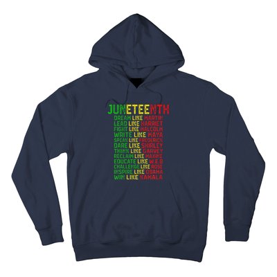 Juneteenth Dream Like Leaders Black Women Hoodie