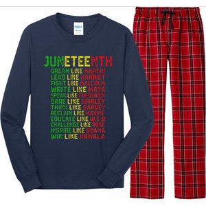 Juneteenth Dream Like Leaders Black Women Long Sleeve Pajama Set