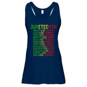 Juneteenth Dream Like Leaders Black Women Ladies Essential Flowy Tank