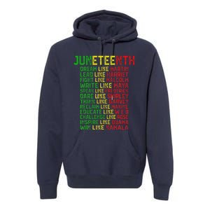 Juneteenth Dream Like Leaders Black Women Premium Hoodie