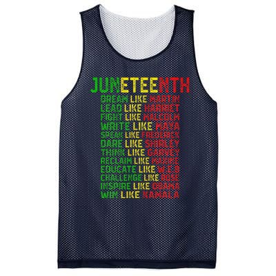 Juneteenth Dream Like Leaders Black Women Mesh Reversible Basketball Jersey Tank