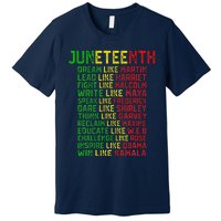 Juneteenth Dream Like Leaders Black Women Premium T-Shirt