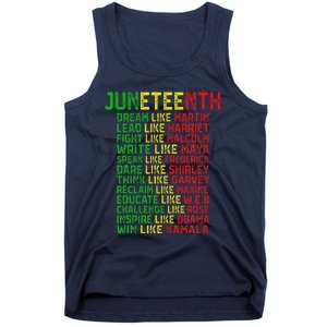 Juneteenth Dream Like Leaders Black Women Tank Top