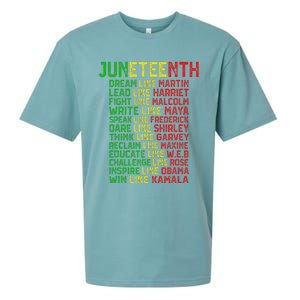 Juneteenth Dream Like Leaders Black Women Sueded Cloud Jersey T-Shirt