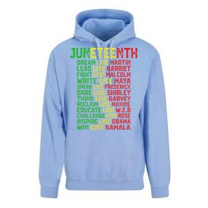 Juneteenth Dream Like Leaders Black Women Unisex Surf Hoodie