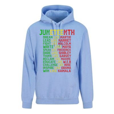 Juneteenth Dream Like Leaders Black Women Unisex Surf Hoodie