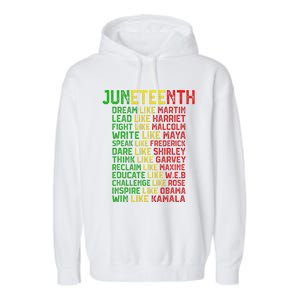 Juneteenth Dream Like Leaders Black Women Garment-Dyed Fleece Hoodie