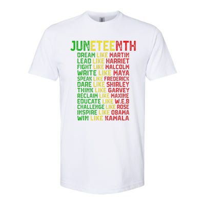 Juneteenth Dream Like Leaders Black Women Softstyle CVC T-Shirt