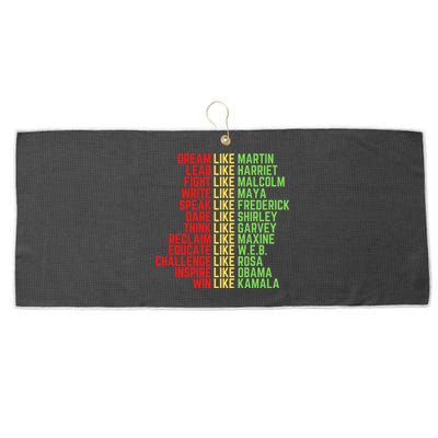 Juneteenth Dream Like Leaders Black Great Gift Large Microfiber Waffle Golf Towel