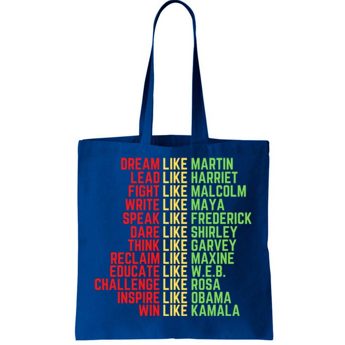 Juneteenth Dream Like Leaders Black Great Gift Tote Bag