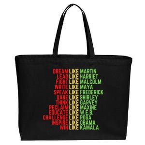 Juneteenth Dream Like Leaders Black Great Gift Cotton Canvas Jumbo Tote