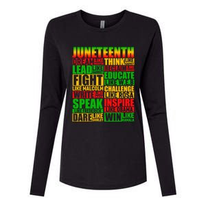 Juneteenth Dream Like Leaders Black Gift Womens Cotton Relaxed Long Sleeve T-Shirt