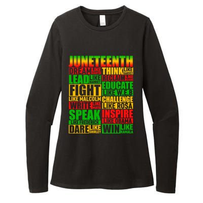 Juneteenth Dream Like Leaders Black Gift Womens CVC Long Sleeve Shirt