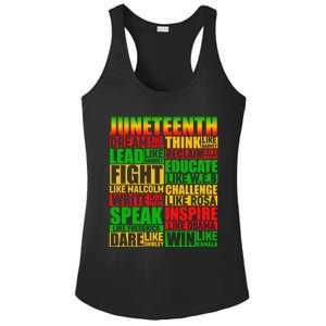 Juneteenth Dream Like Leaders Black Gift Ladies PosiCharge Competitor Racerback Tank