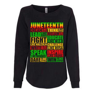 Juneteenth Dream Like Leaders Black Gift Womens California Wash Sweatshirt