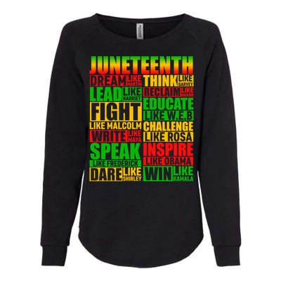 Juneteenth Dream Like Leaders Black Gift Womens California Wash Sweatshirt