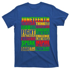 Juneteenth Dream Like Leaders Black Gift T-Shirt