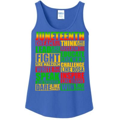 Juneteenth Dream Like Leaders Black Gift Ladies Essential Tank