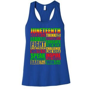 Juneteenth Dream Like Leaders Black Gift Women's Racerback Tank