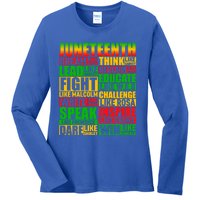 Juneteenth Dream Like Leaders Black Gift Ladies Long Sleeve Shirt