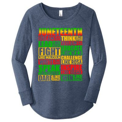 Juneteenth Dream Like Leaders Black Gift Women's Perfect Tri Tunic Long Sleeve Shirt