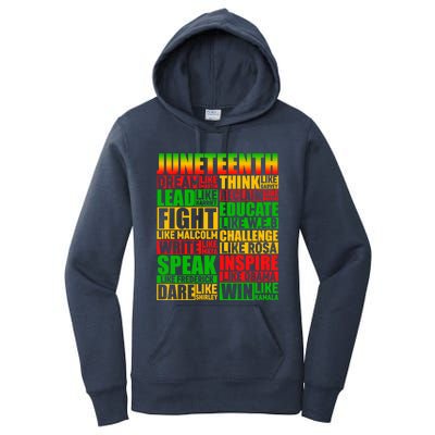 Juneteenth Dream Like Leaders Black Gift Women's Pullover Hoodie