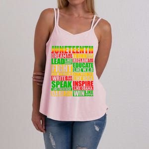 Juneteenth Dream Like Leaders Black Gift Women's Strappy Tank