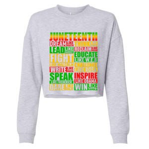 Juneteenth Dream Like Leaders Black Gift Cropped Pullover Crew