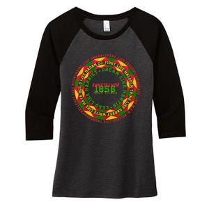 Juneteenth Dream Like Leaders Black History Women's Tri-Blend 3/4-Sleeve Raglan Shirt