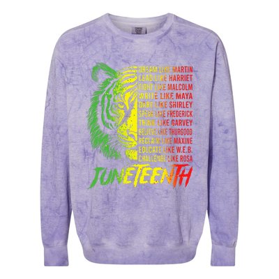 Juneteenth Dream Like Leaders Black History Colorblast Crewneck Sweatshirt