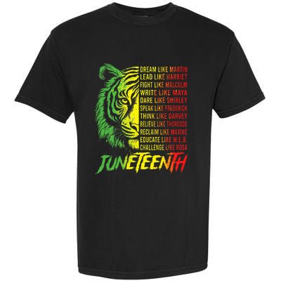 Juneteenth Dream Like Leaders Black History Garment-Dyed Heavyweight T-Shirt