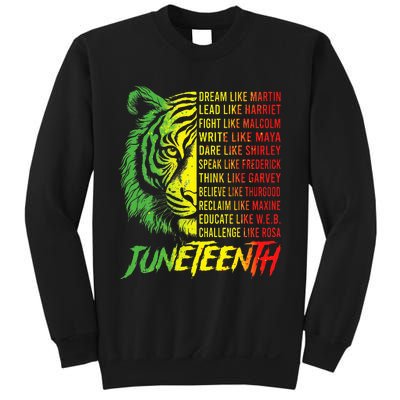 Juneteenth Dream Like Leaders Black History Sweatshirt