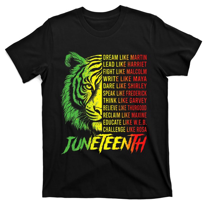 Juneteenth Dream Like Leaders Black History T-Shirt