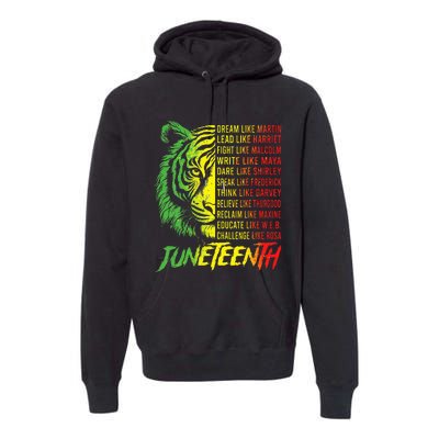 Juneteenth Dream Like Leaders Black History Premium Hoodie