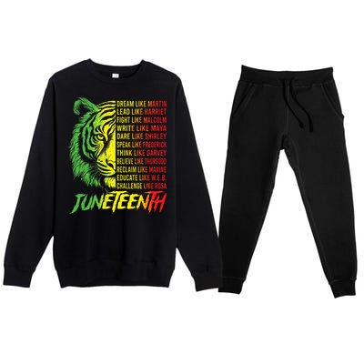 Juneteenth Dream Like Leaders Black History Premium Crewneck Sweatsuit Set