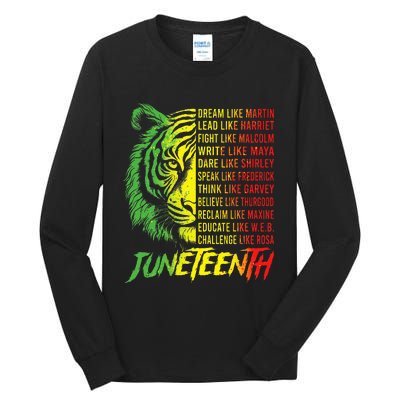 Juneteenth Dream Like Leaders Black History Tall Long Sleeve T-Shirt