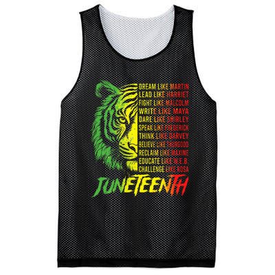 Juneteenth Dream Like Leaders Black History Mesh Reversible Basketball Jersey Tank