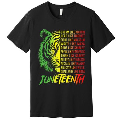 Juneteenth Dream Like Leaders Black History Premium T-Shirt