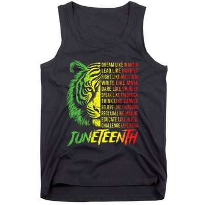 Juneteenth Dream Like Leaders Black History Tank Top