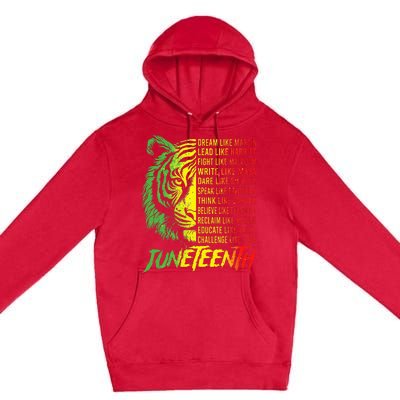 Juneteenth Dream Like Leaders Black History Premium Pullover Hoodie