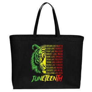 Juneteenth Dream Like Leaders Black History Cotton Canvas Jumbo Tote