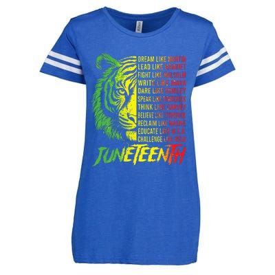 Juneteenth Dream Like Leaders Black History Enza Ladies Jersey Football T-Shirt