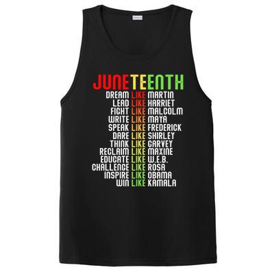 Juneteenth Dream Like Leaders Black Gift PosiCharge Competitor Tank