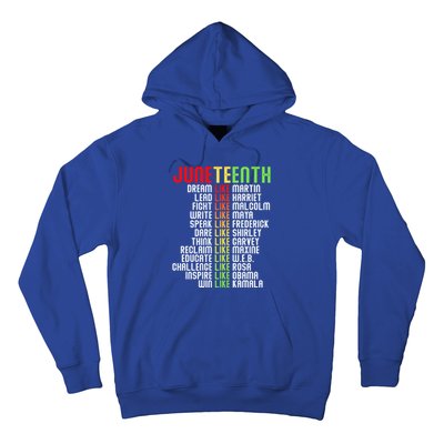 Juneteenth Dream Like Leaders Black Gift Hoodie