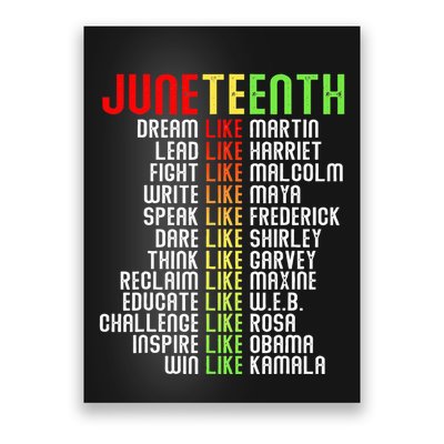 Juneteenth Dream Like Leaders Poster